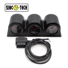 Carregar imagem no visualizador da galeria, SINCOTECH 7 colors OBDII Triple 52mm Gauges with bracket DO516