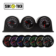 Carregar imagem no visualizador da galeria, SINCOTECH 7 colors OBDII Triple 52mm Gauges with bracket DO516