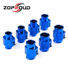 Carica l'immagine nel visualizzatore di Gallery, ZOPROUD 28MM-40MM Blue Aluminium Water Temp Gauge Radiator Temperature Water Temp Joint Pipe Sensor for Car Truck Gauges