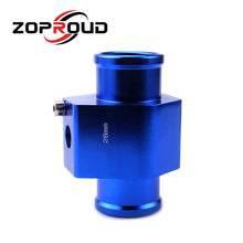 Carica l'immagine nel visualizzatore di Gallery, ZOPROUD 28MM-40MM Blue Aluminium Water Temp Gauge Radiator Temperature Water Temp Joint Pipe Sensor for Car Truck Gauges