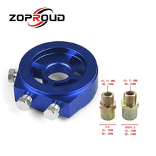 Load image into Gallery viewer, ZOPROUD Universal Aluminum Car Oil Filter Cooler Sandwich Plate Adapter Oil Pressure Temp Adapter