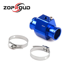 Carica l'immagine nel visualizzatore di Gallery, ZOPROUD 28MM-40MM Blue Aluminium Water Temp Gauge Radiator Temperature Water Temp Joint Pipe Sensor for Car Truck Gauges