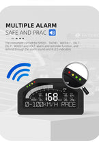 Load image into Gallery viewer, SincoTech Wideband 7-Color Multifunctional Black Racing Dashboard With Sensor DO926WB
