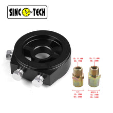 Load image into Gallery viewer, SincoTech Universal  Aluminum Car Oil Filter Cooler Sandwich Plate Adapter Oil Pressure Temp Adapter