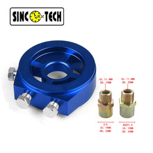 Load image into Gallery viewer, SincoTech Universal  Aluminum Car Oil Filter Cooler Sandwich Plate Adapter Oil Pressure Temp Adapter