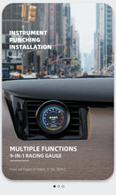 Загрузить изображение в средство просмотра галереи, SincoTech 2.1 Inch Multifunctional Racing Gauge DO912-S