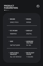Load image into Gallery viewer, 12.25-1.03 New Year SincoTech Narrow Band 7-Color Multifunctional Black Racing Dashboard DO926NB