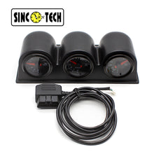 Load image into Gallery viewer, SINCOTECH 7 colors OBDII Triple Gauges with bracket DO516
