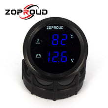 画像をギャラリービューアに読み込む, ZOPROUD 2''Digital LED Double Display Gauge Water Temperature ℃/℉ Volts Gauge 12v/24v
