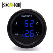 Load image into Gallery viewer, SINCOTECH 2&#39;&#39; Digital LED Double Display Gauge Water Temperature Volts Gauge (New)
