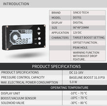 Ladda upp bild till gallerivisning, IS701 SINCOTECH 12v Universal EVC Electronic Valve Controller Boost Controller for Engine Turbocharged Psi
