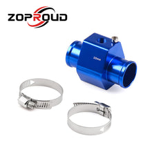 Carica l'immagine nel visualizzatore di Gallery, ZOPROUD 28MM-40MM Blue Aluminium Water Temp Gauge Radiator Temperature Water Temp Joint Pipe Sensor for Car Truck Gauges
