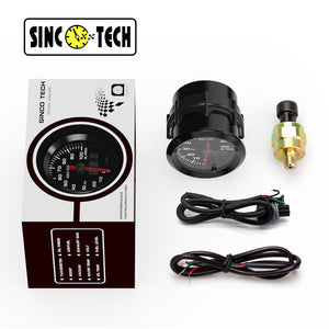 SincoTech 2 inch 7 Colors Digital LED Oil Pressure Gauge IS12732SV