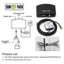 Load image into Gallery viewer, SINCOTECH GPS Speedometer Sensor with Antenna Kit for Racing Car Speedometer Gauges
