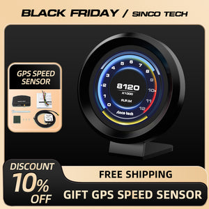 SincoTech 2.1 Inch Multifunctional Racing Gauge DO912-S