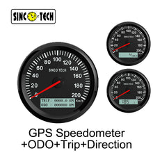 Загрузить изображение в средство просмотра галереи, Sinco Tech 85mm GPS Speedometer + ODO + Trip + Direction 4-IN-1 Speed Gauge DO917 12v/24v
