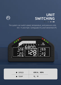 SincoTech 7 colors Multifunctional Sensors Kit Racing Dashboard DO925