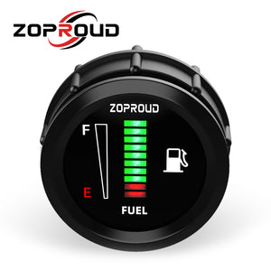 SincoTech 2'' Digital Led 12v/24v Fuel Level Gauge IS811F