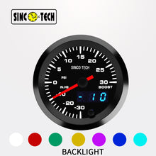 Load image into Gallery viewer, SincoTech 2 inch 7 Colors Digital LED Turbo Gauge 6361S
