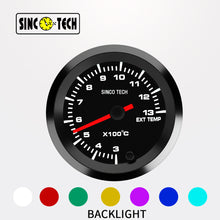 Load image into Gallery viewer, SincoTech 2 inch 7 Colors LED Exhaust Gas Temperature Gauge 6379S
