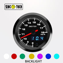 Load image into Gallery viewer, SincoTech 2 inch 7 Colors Digital LED Volt Gauge 6367S
