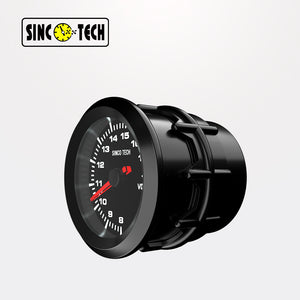 SincoTech 2 Inch LED Volt Gauge 6387S