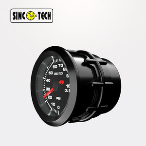 SincoTech 2 inch LED Oil Pressure Gauge 6386S