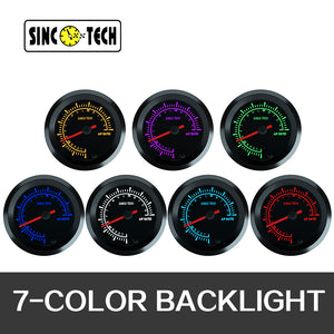 SincoTech 2'' 7 couleurs LED jauge de rapport air-carburant 6378S