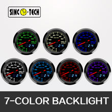 Load image into Gallery viewer, SincoTech 2 بوصة 7 ألوان الرقمية LED مقياس ضغط الزيت 6366S
