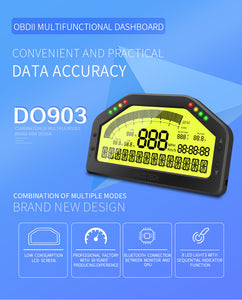 SincoTech Instrumento de carreras multifuncional OBD II DO903