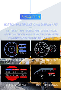 SincoTech Multifunctional Sensor Kit Racing Gauge DO916s
