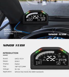 SincoTech OBDII 多機能レースメーター DO921