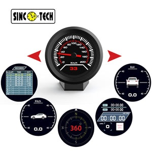 SincoTech 多機能GPSレースの車速計 DO912-GPS